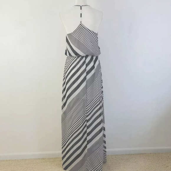 Arden B Black and White Striped Maxi Dress. Sz L (flawed) - Picture 3 of 8